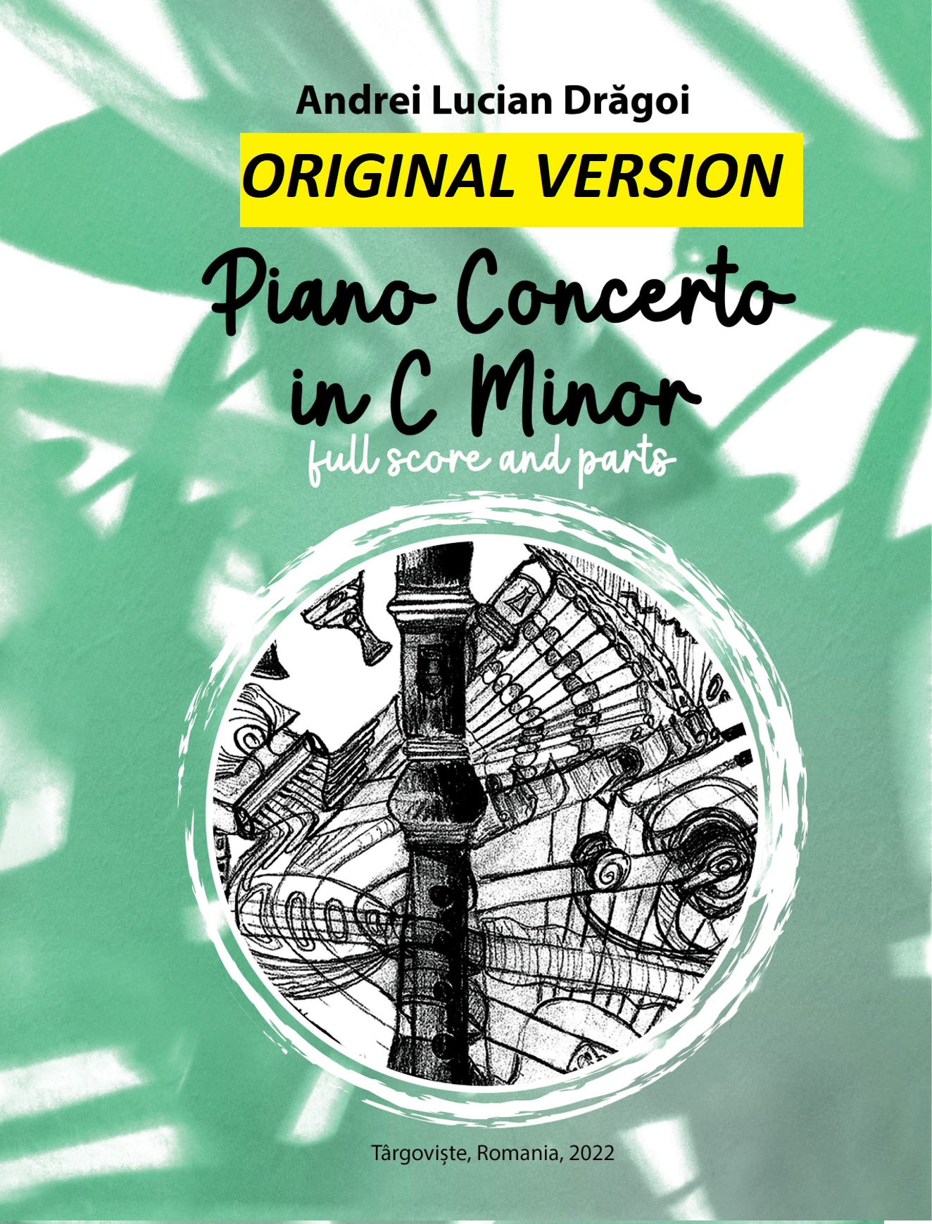 (ebook-pdf) My Piano Concerto in C minor ("Concert pt pian si orchestra in do minor") - full score (with parts) & soloist piano score (including audio mp3)